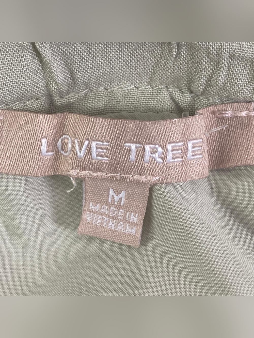 Love Tree Sage Green Tiered Maxi Skirt Size M - Picture 3 of 5